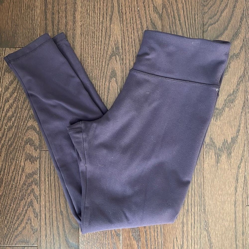 Jockey Womens Ankle Leggings Elastic Waist Cropped Stretch Navy Blue Size Medium